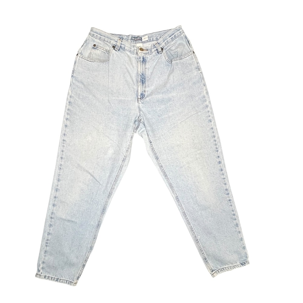 Vtg Liz Claiborne Classic Fit High Rise Taper Womens Jeans 14 Short‎ Light Denim